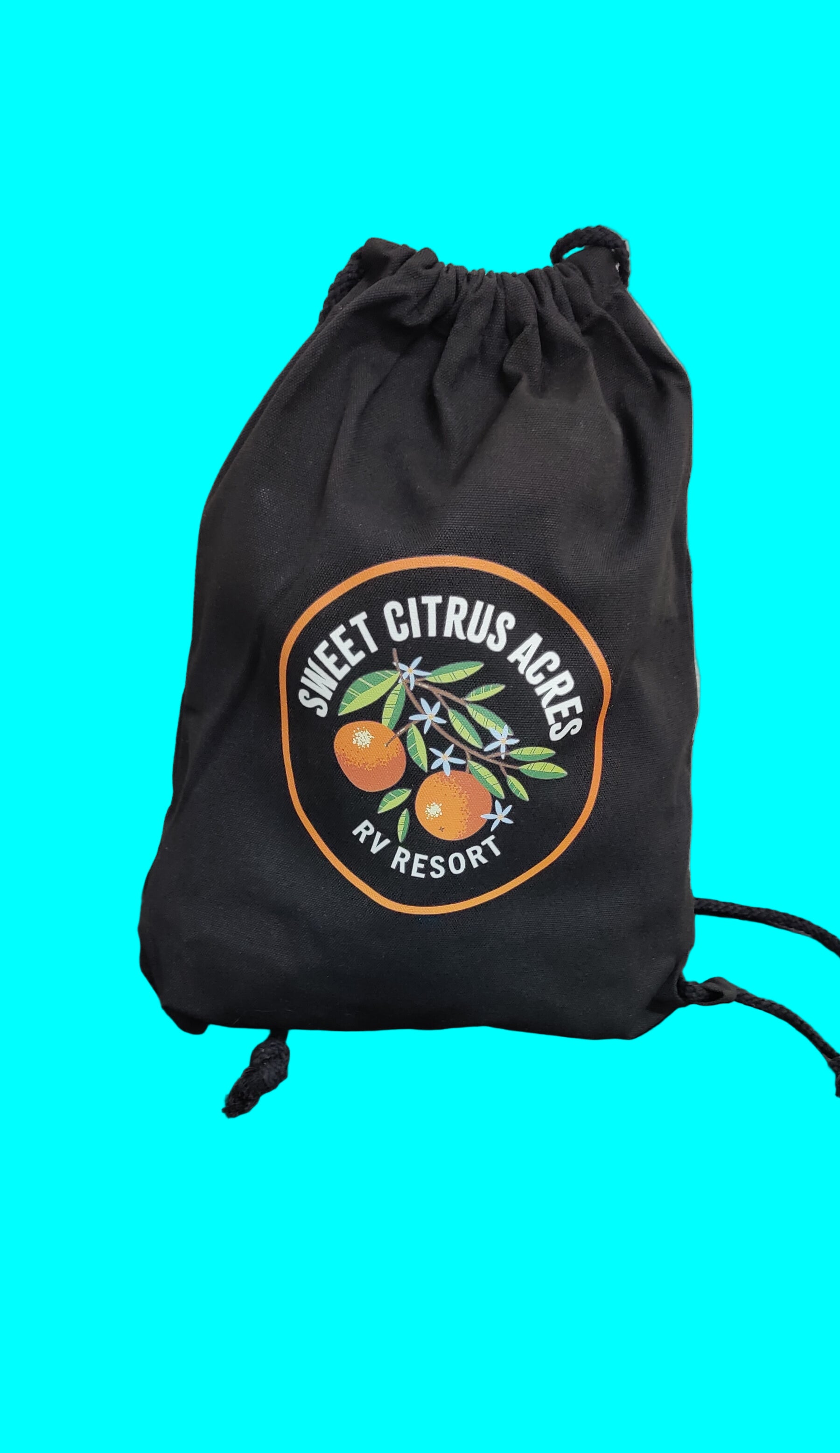 Sweet Citrus Acres RV Resort canvas tote bag – Florida resort souvenir and reusable travel tote
