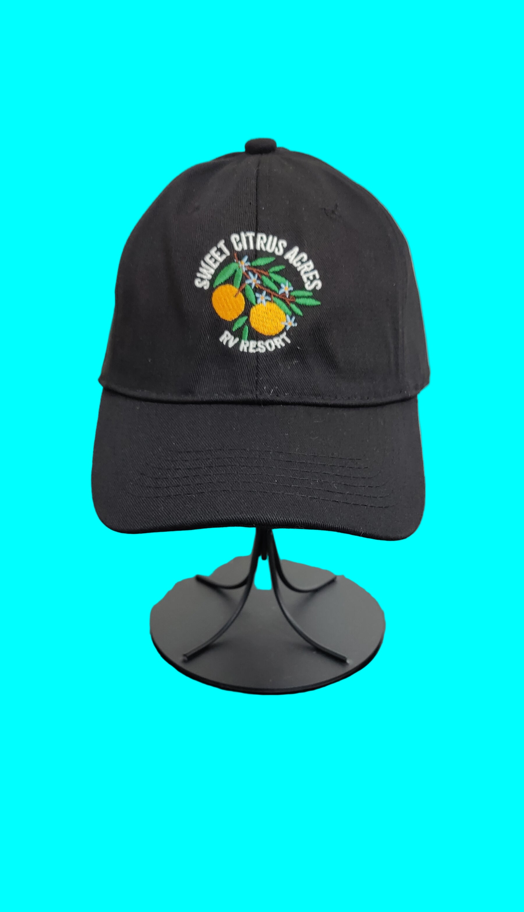 Sweet Citrus Acres RV Resort ladies embroidered hat – Florida resort apparel