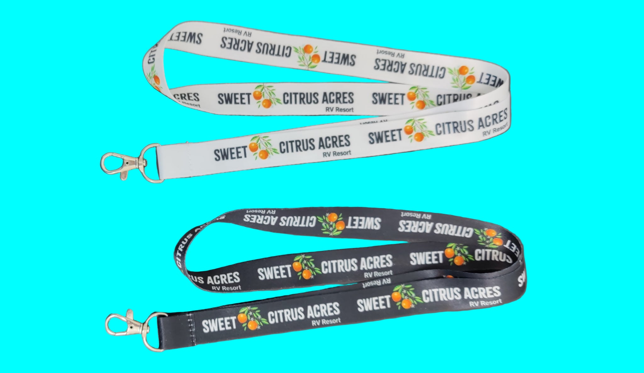Sweet Citrus Acres RV Resort lanyard – resort key holder and Florida travel accessory