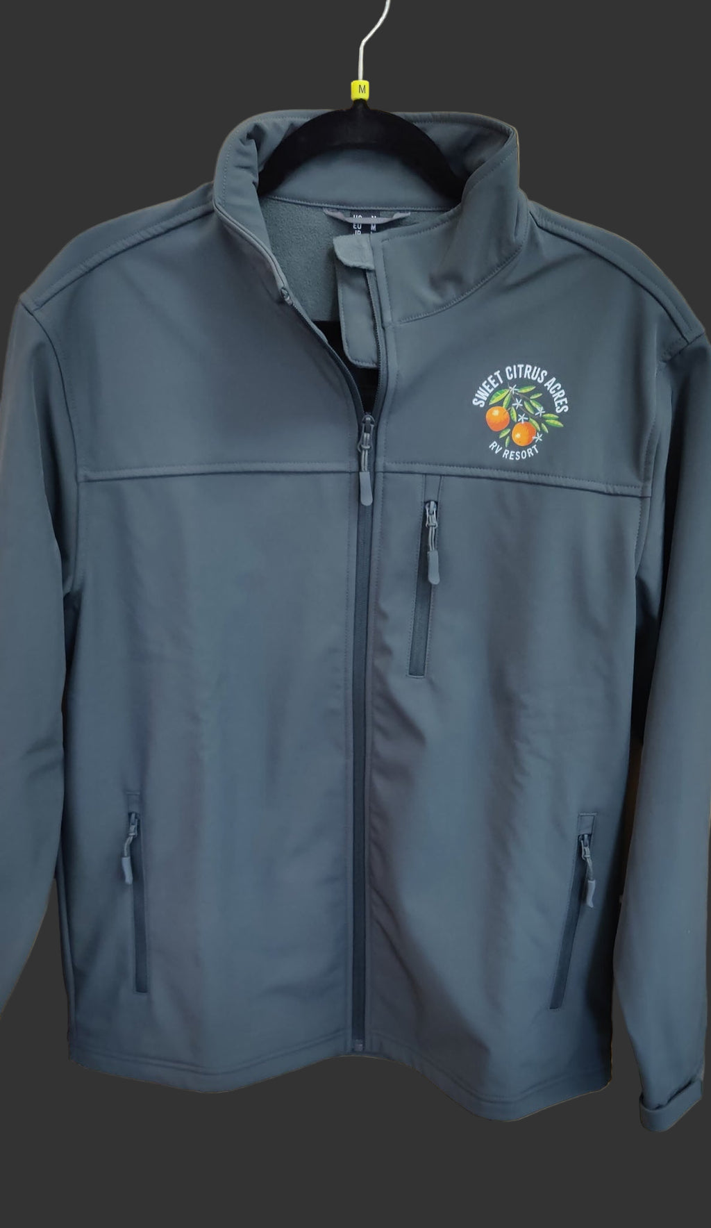 🧥 Sweet Citrus Acres RV Resort Men’s Soft-Shell Zip-Up Jacket